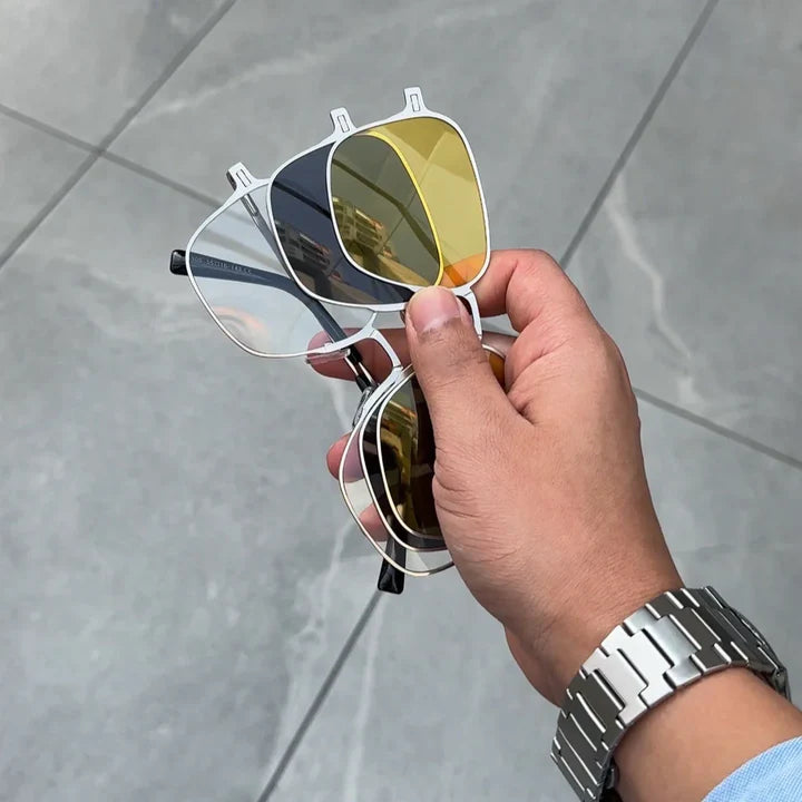 Gafas magnéticas Importadas 3EN1 🕶 Titanium MAX😎 ( Con filtro UV certificado)