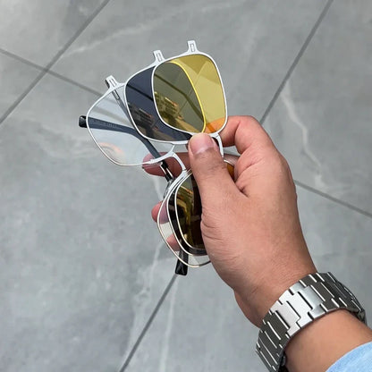 Gafas magnéticas Importadas 3EN1 🕶 Titanium MAX😎 ( Con filtro UV certificado)