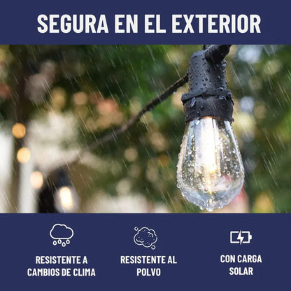 Guirnalda Luces Solar ✨ Luxur MAX💡 ( Con luz solar y carga )