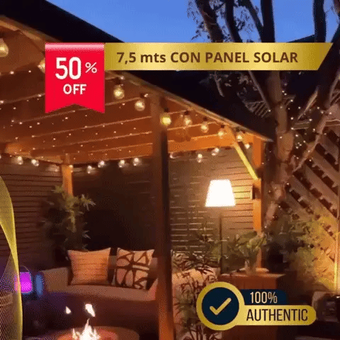 Guirnalda Luces Solar ✨ Luxur MAX💡 ( Con luz solar y carga )